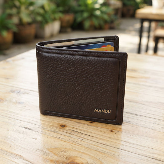 RFID Protection Genuine Leather Wallet – Slim, Secure & Stylish