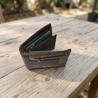 Balenbarry Stylish Wallet – Multiple Card Slots, Cash Compartments & Zipper Pockets