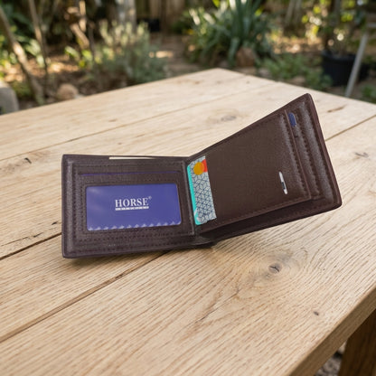 Horse Premium Textured Wallet – Multiple Card Slots & Cash Compartments