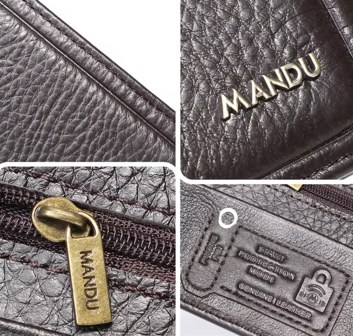 RFID Protection Genuine Leather Wallet – Slim, Secure & Stylish