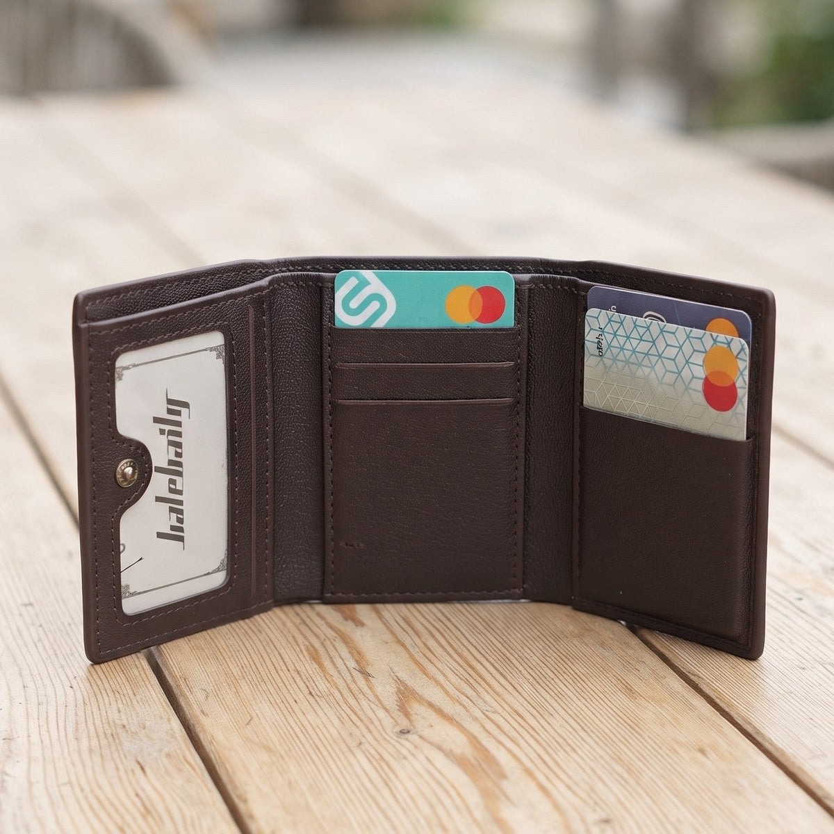Balebaily 3-Fold Compact Wallet – Multiple Card & Money Sections